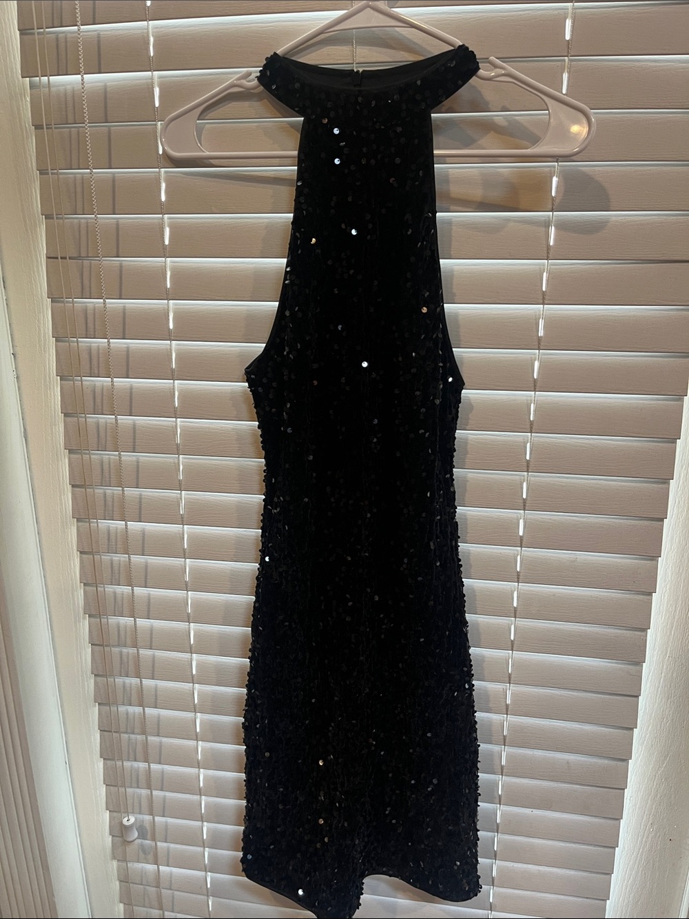 Black Sequin Halter Midi Dress - Elegant Evening Wear
